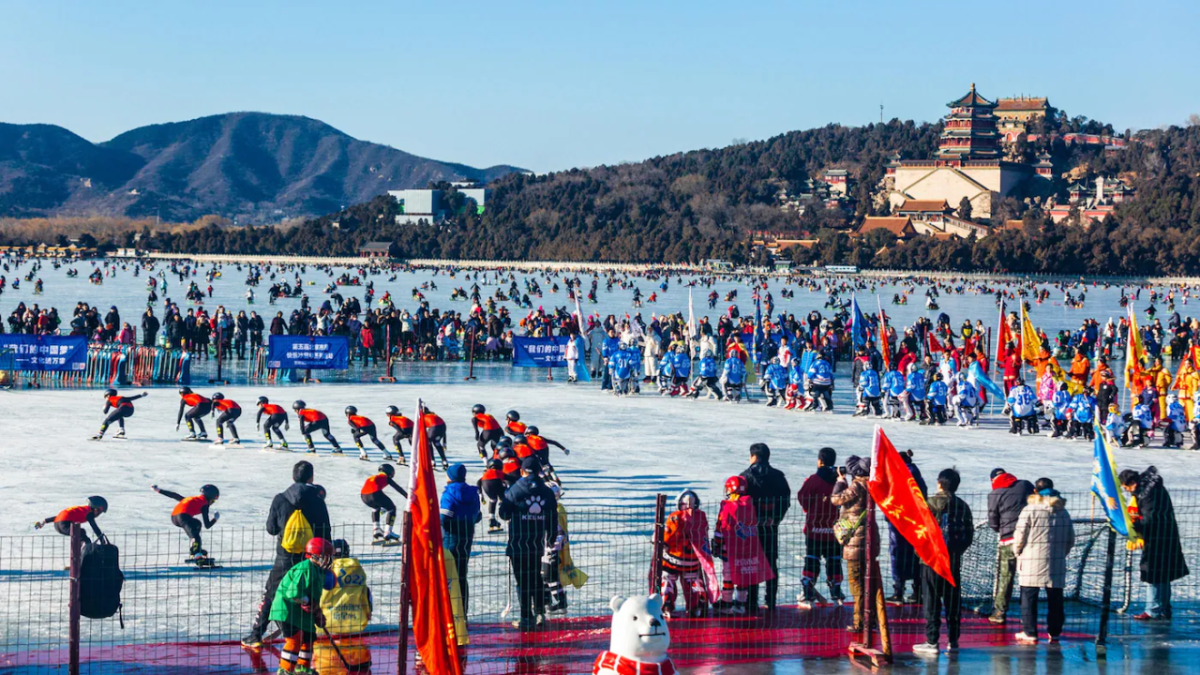 Outdoor ice rink