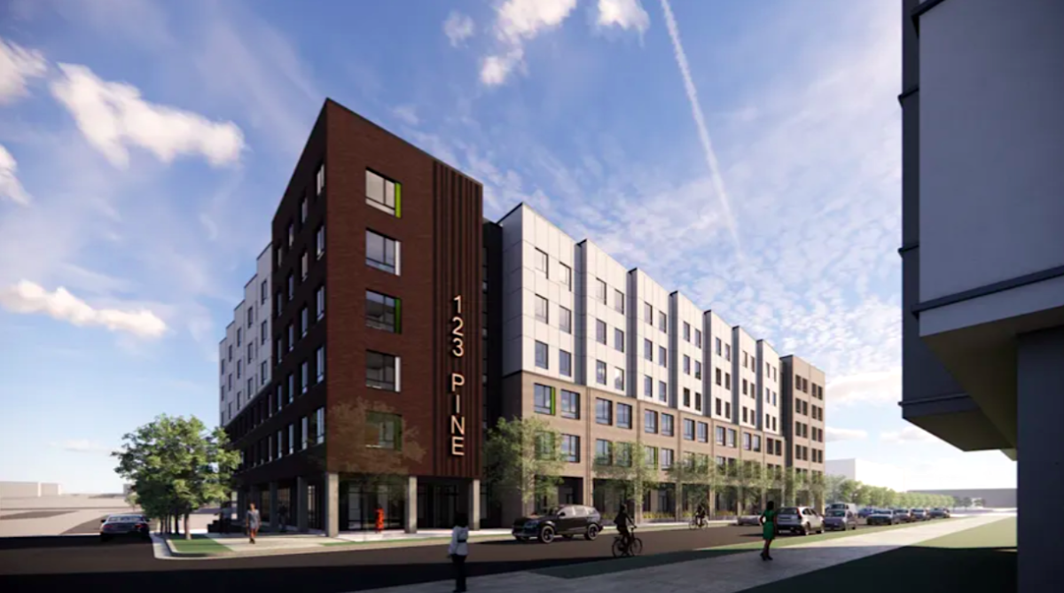 Artists rendering of the Atlanta Civic Center Senior Housing.