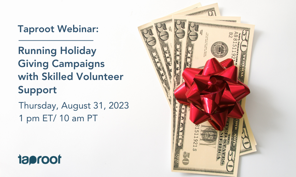 gift bow on four 50 dollar bills with webinar title text overlay