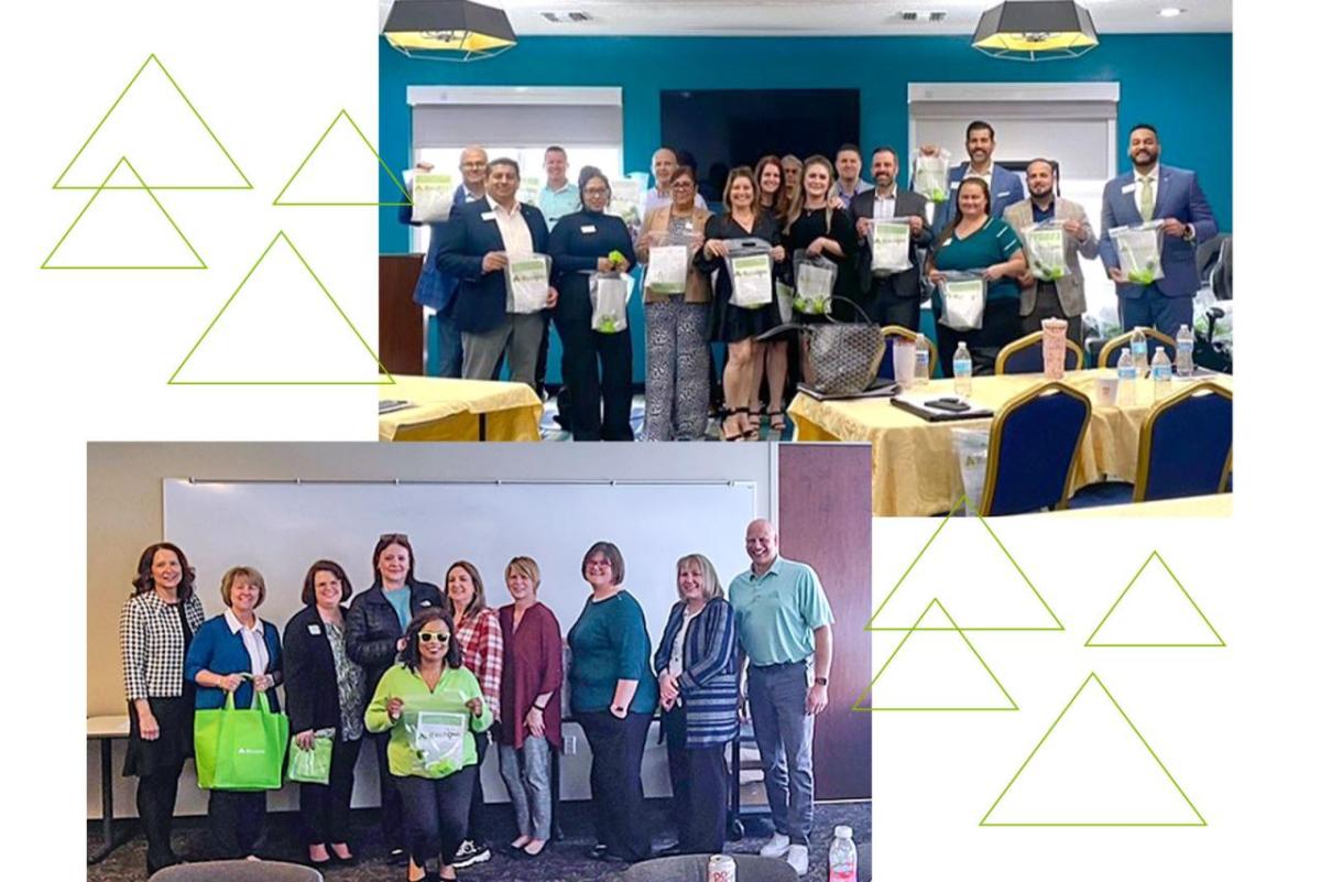 collage of volunteers