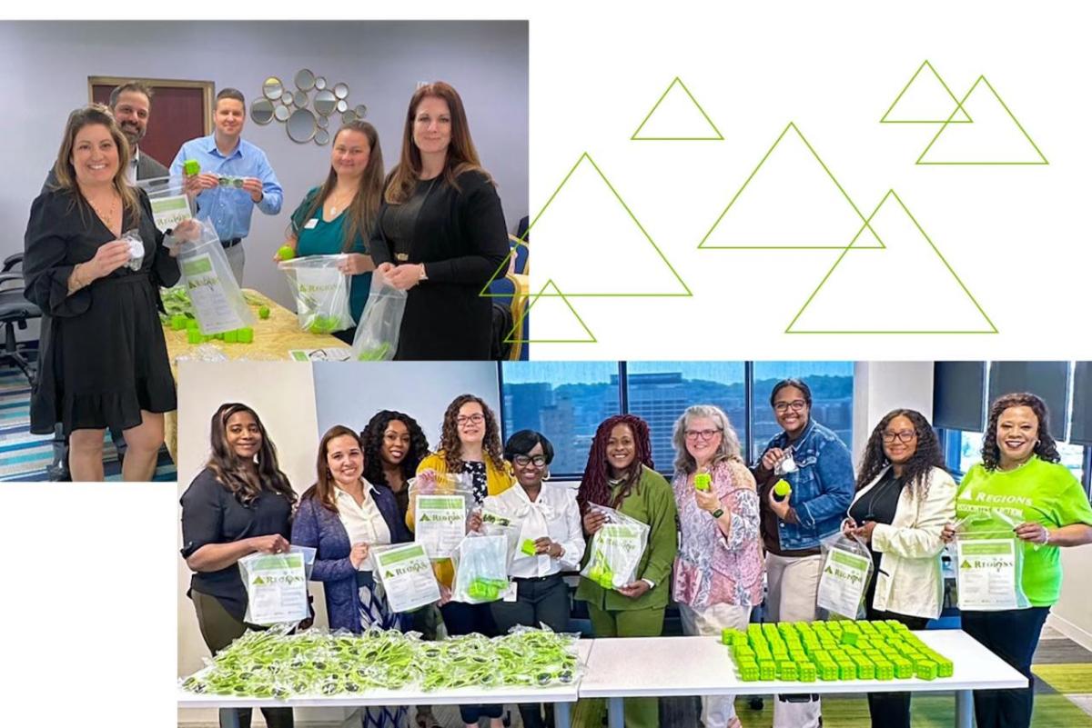 collage of volunteers