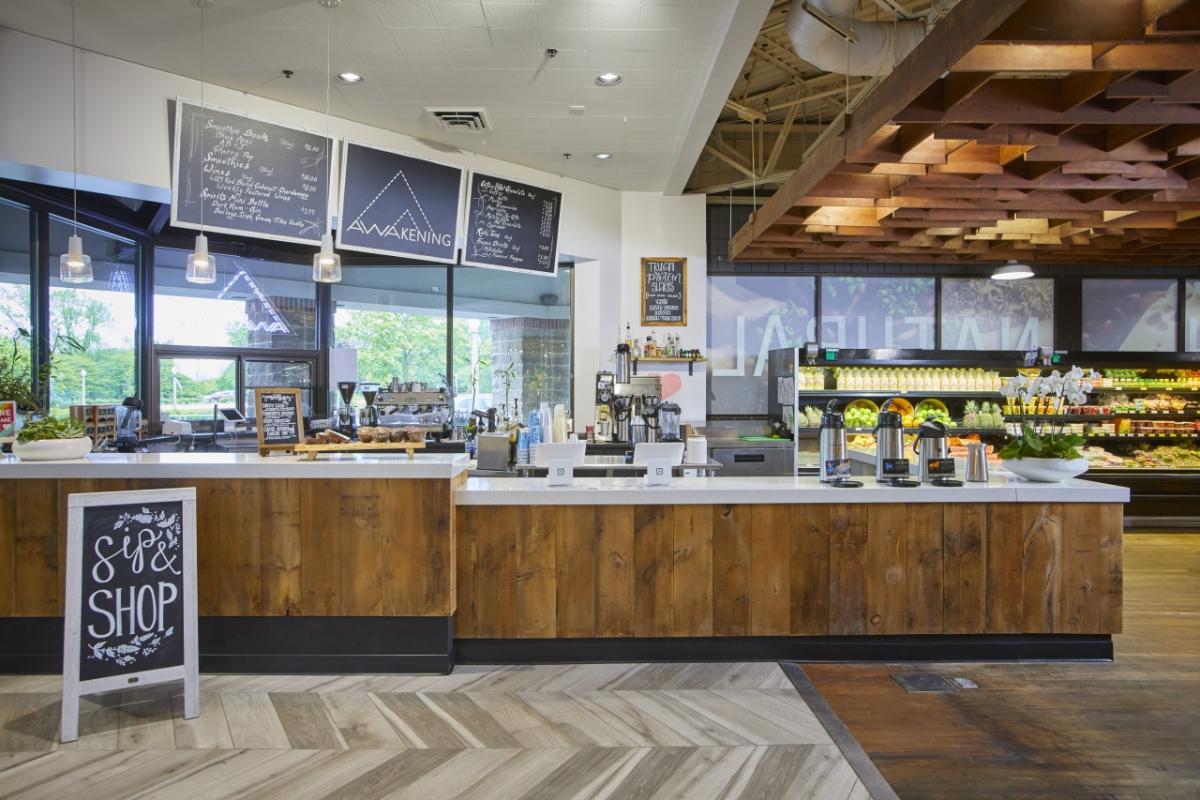 Cafe checkout counter