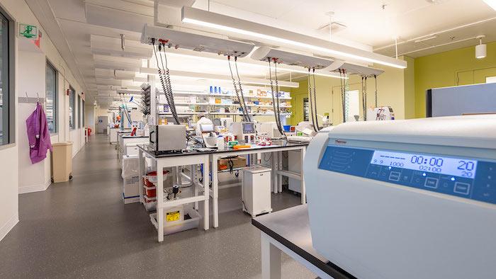 Bristol Myers Squibb’s Thomas O. Daniel Research Incubator and Collaboration Center (TODRICC) in Summit, NJ, has 16,000 square feet of lab space, as well as offices, conference rooms and an event/lecture room.