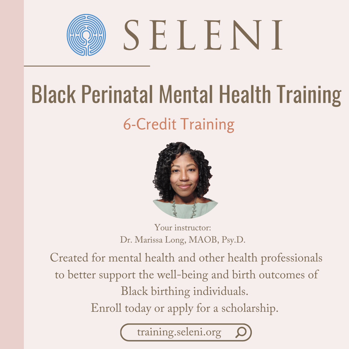 Graphic for Seleni's Black Perinatal Mental Health Training