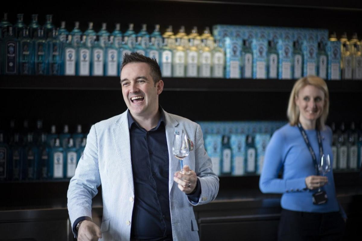 BOMBAY SAPPHIRE® Brand Ambassador, Sam Carter and Master Distiller, Anne Brock, pictured at the BOMBAY SAPPHIRE Distillery in Laverstoke, UK