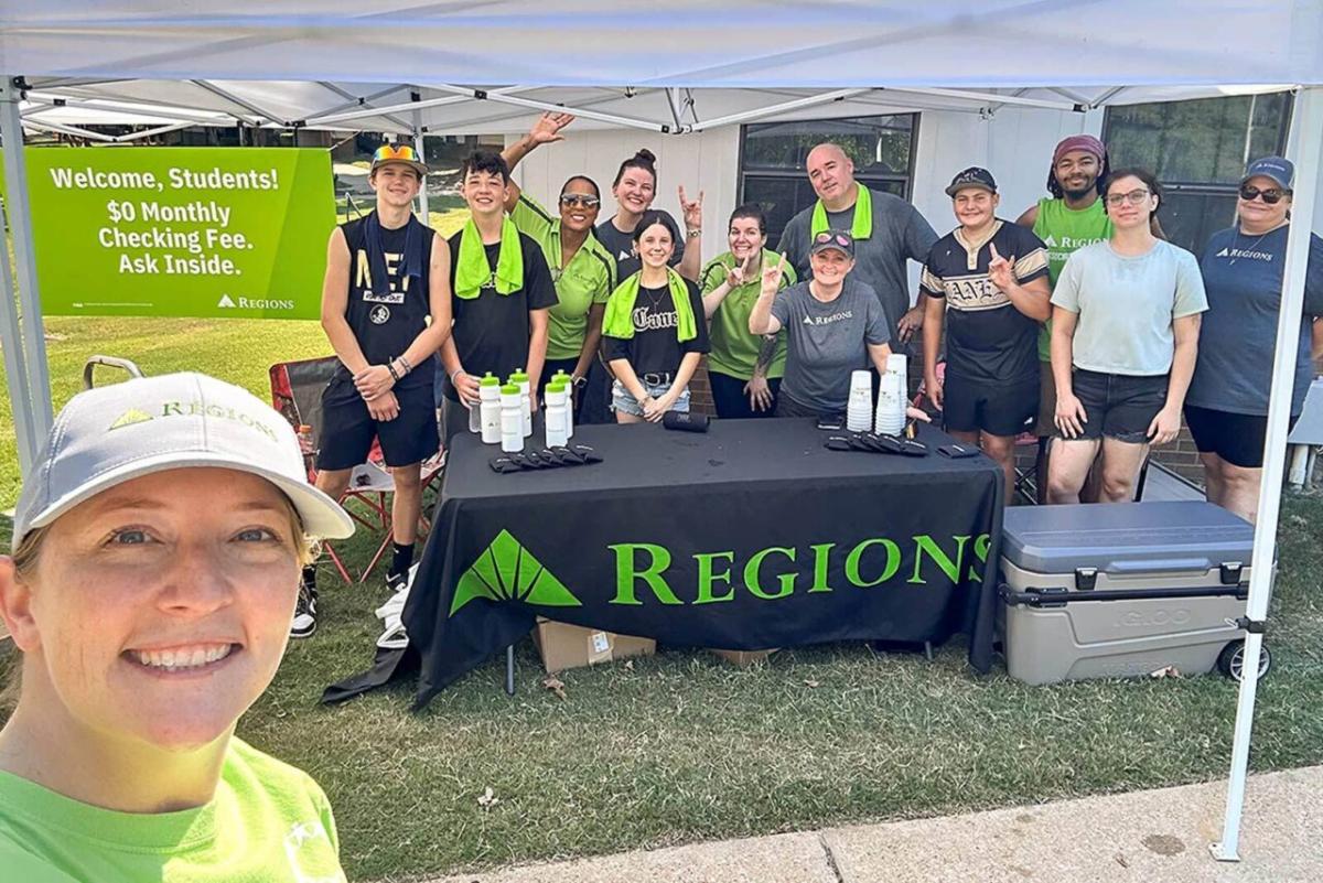 Regions Bank table at event