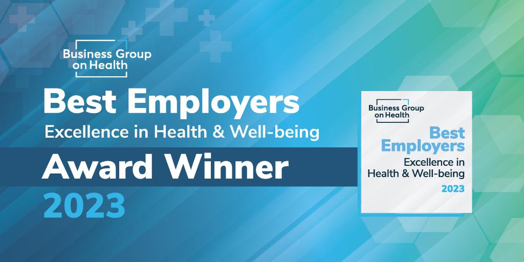 Best Employers: Excellence in Health and Well Being 2023 Award Winner.