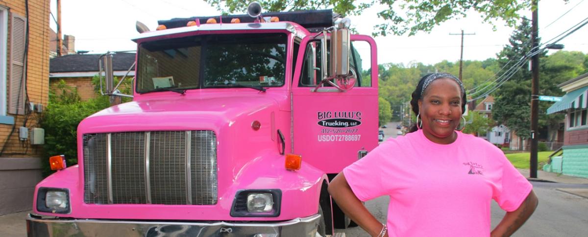 Celeste Phillips started her small business, Big LuLu’s Trucking LLC, with the help of Bridgeway Capital and Wells Fargo’s Diverse Community Capital program.