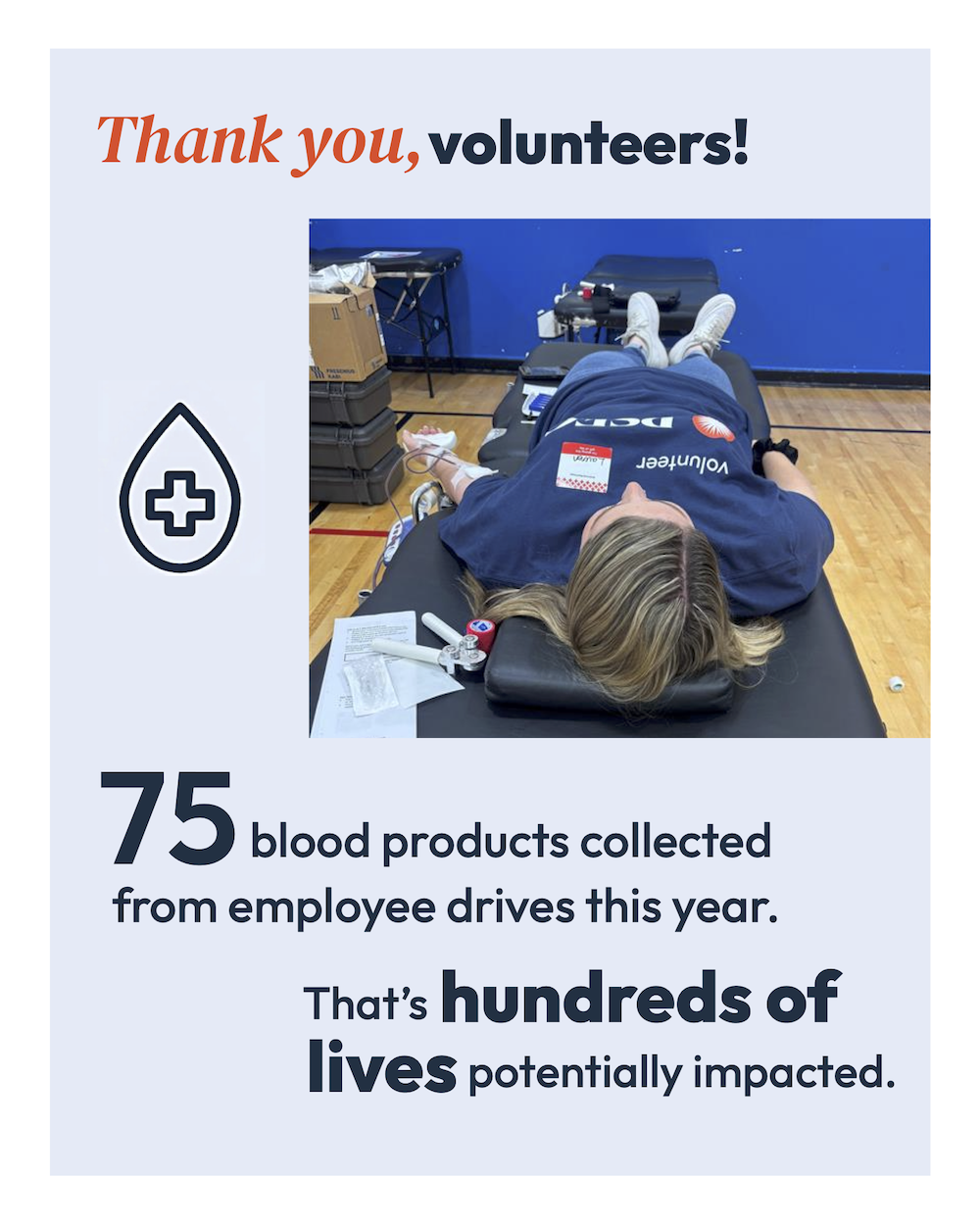 volunteer donating blood