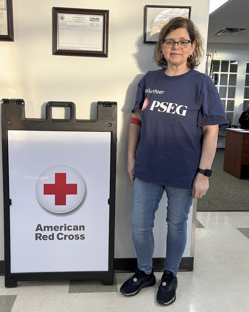 volunteer after donating blood 