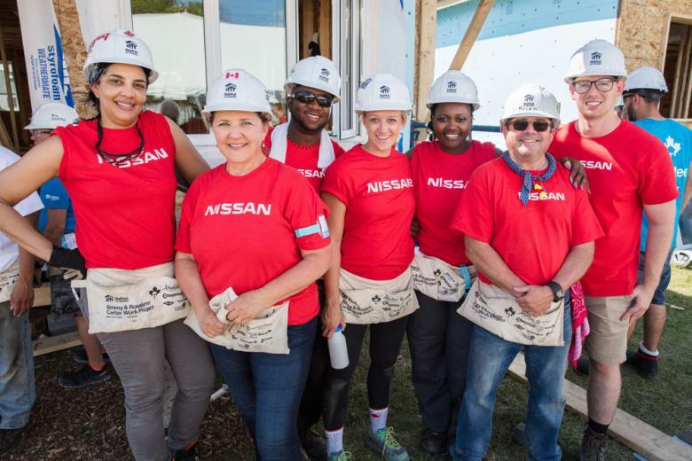 In addition to providing donations to Habitat, Nissan's employees have logged more than 97,000 volunteer hours.