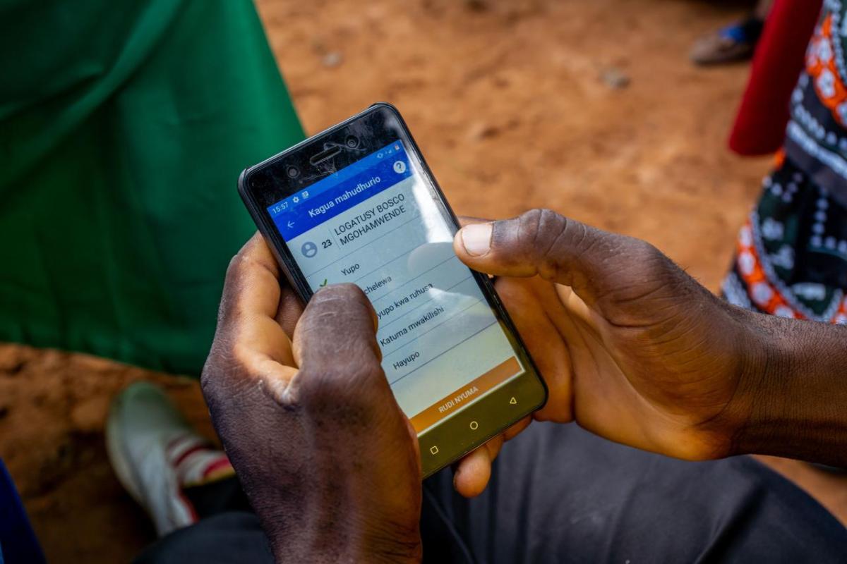 A phone with a digital loan app.