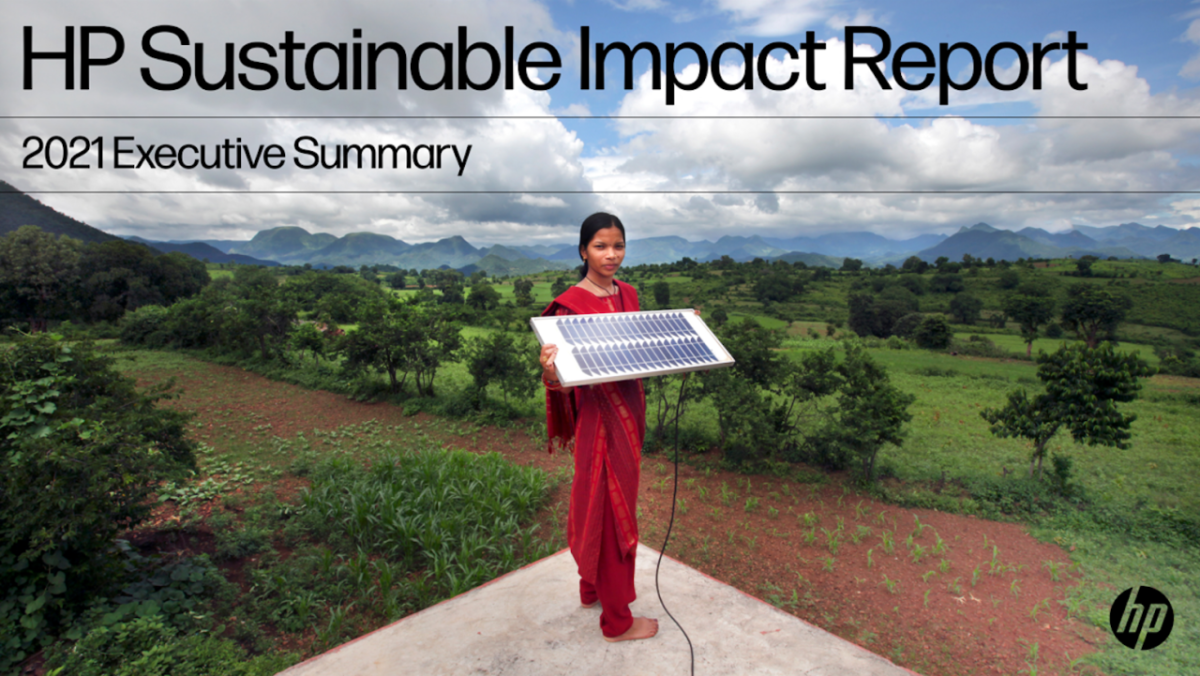 HP's 2021 Sustainability Impact Report Cover