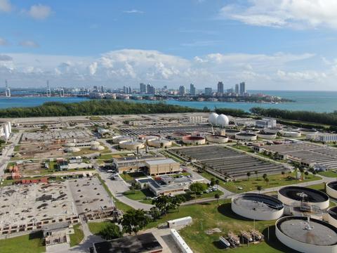 Eaton wins $15 million contract to help Miami-Dade County establish new electrical distribution facility improving the sustainability, resilience and safety of water treatment operations. (Photo: Business Wire) Birds eye view of Miami-Dade County