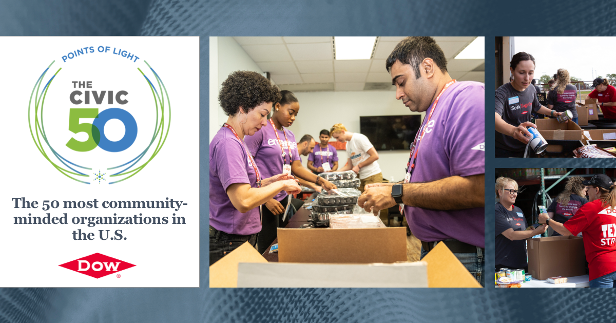 "Points of Light, The Civic 50, The 50 most most community-minded companies in the U.S."
