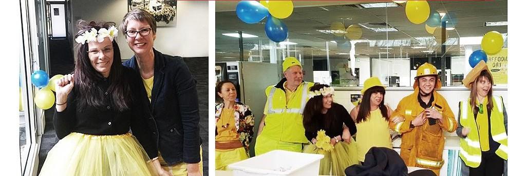 IVECO employees at the Dandenong office in , Victoria, Australia take part in a fundraising for the Cancer Council Australia