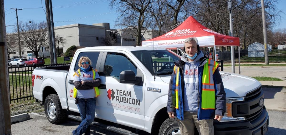 CNH Industrial employees volunteer with Team Rubicon in the Chicago