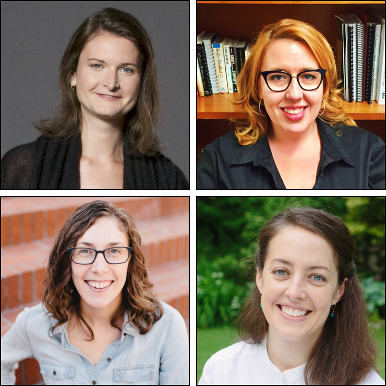 Clockwise from top left: Danielle Holly, Common Impact; Michelle Jackson, Human Services Council; Amy Sample Ward, NTEN; Lucy Darragh, Blue Cross Blue Shield of Massachusetts