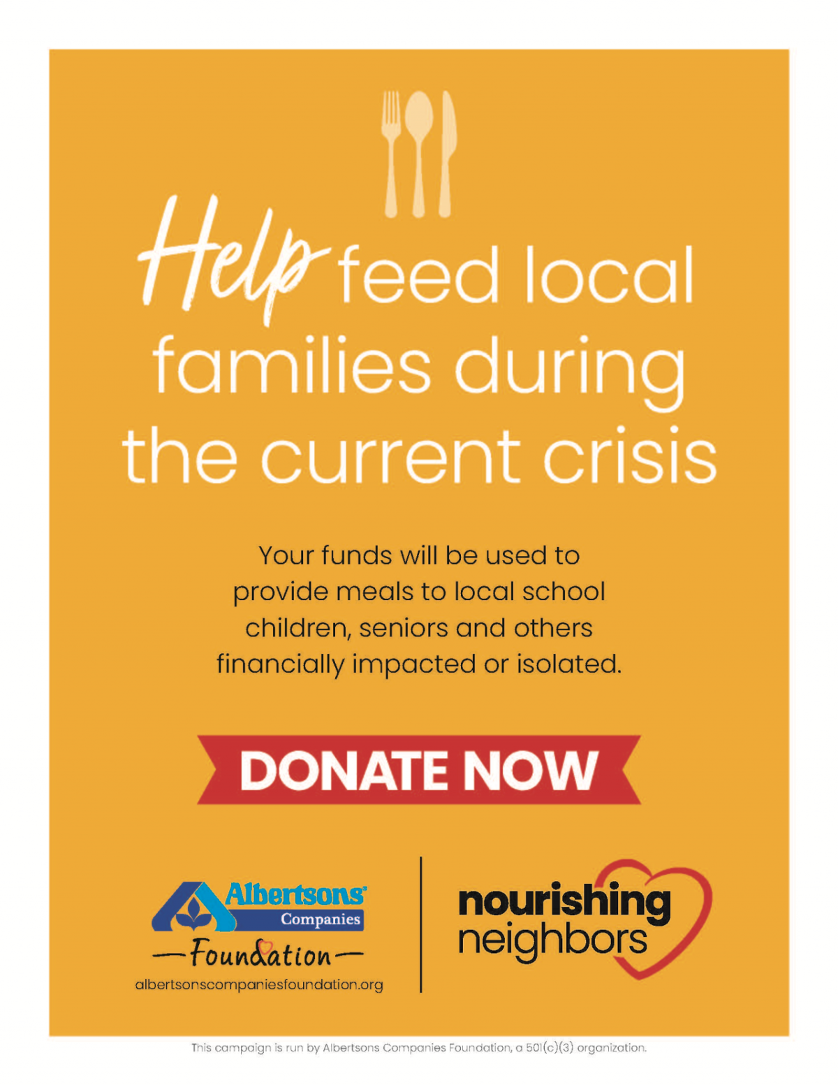 Help feed local families during the current crisis.