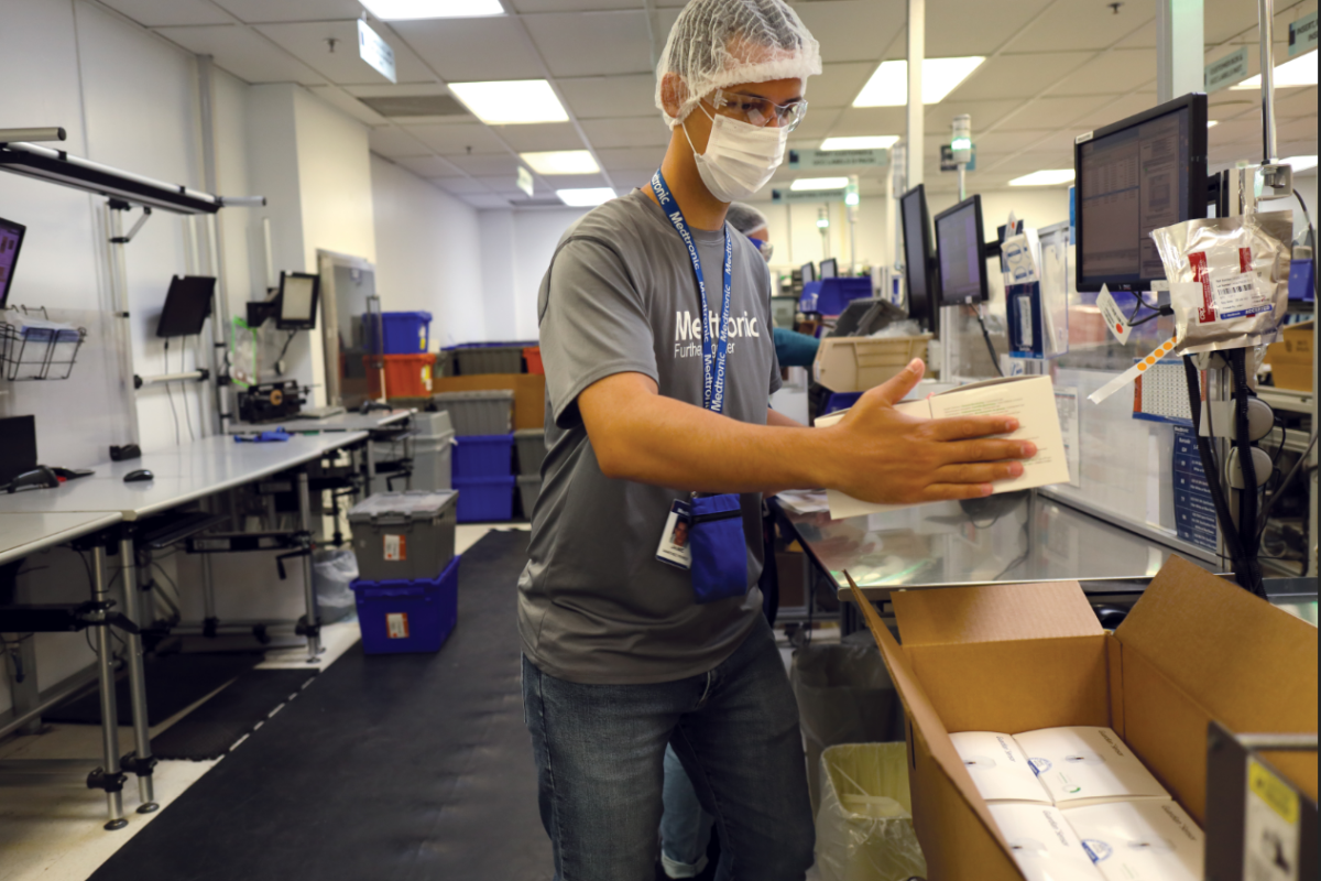 person working in a lab