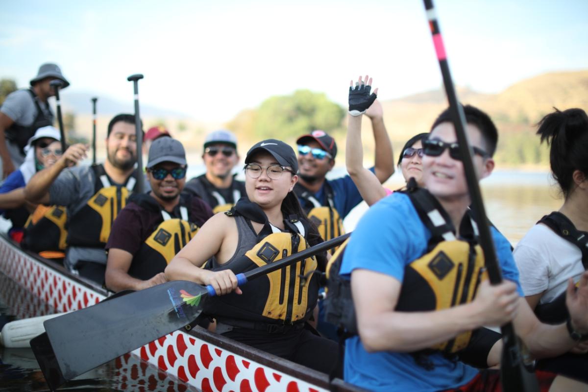 Employees prepare for the Dragon Boat Race, another event organized by PEARL. (Image taken in 2019)