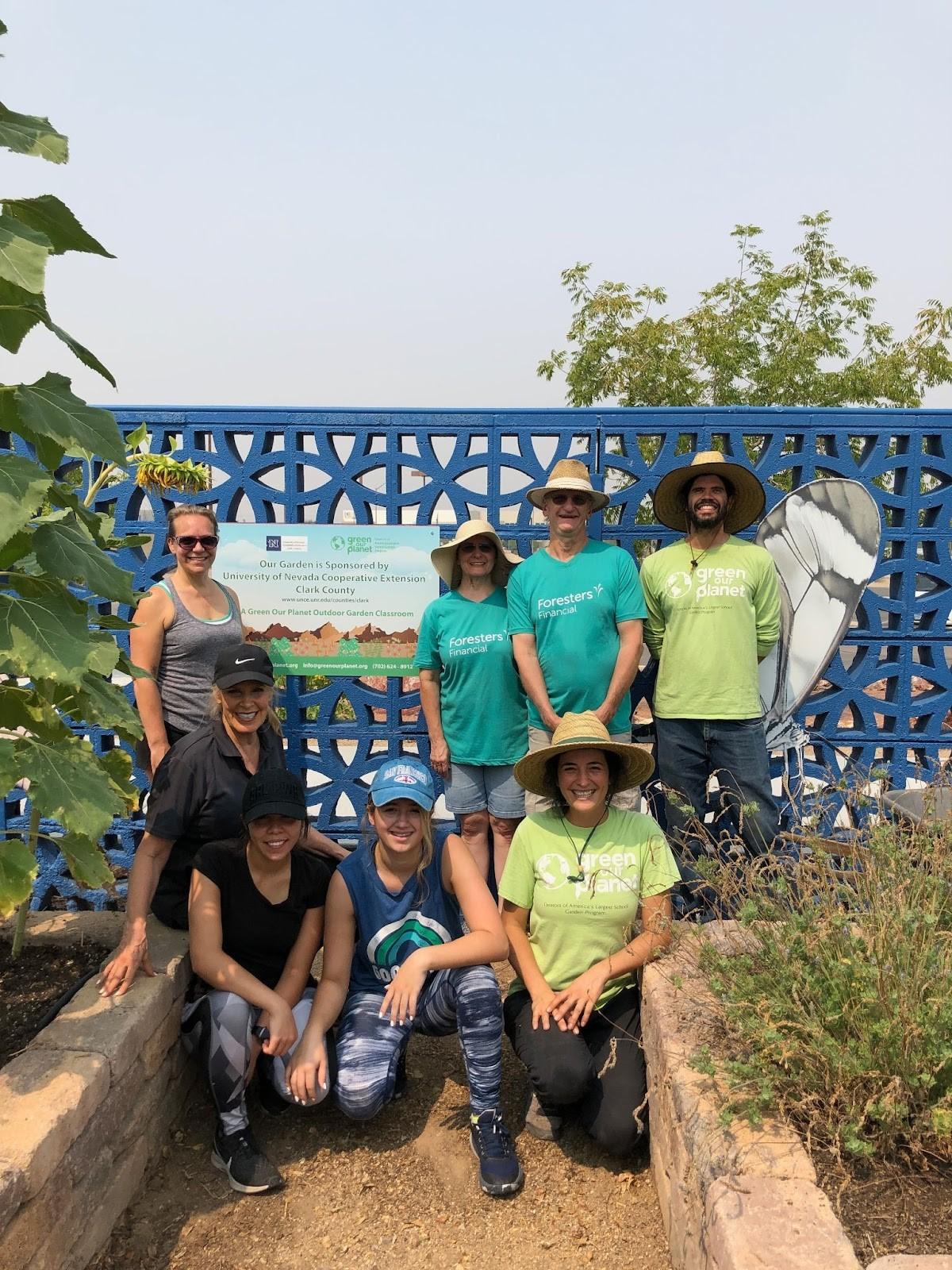 Foresters member volunteers joined teaching staff, students and parents to help repair and outdoor garden.