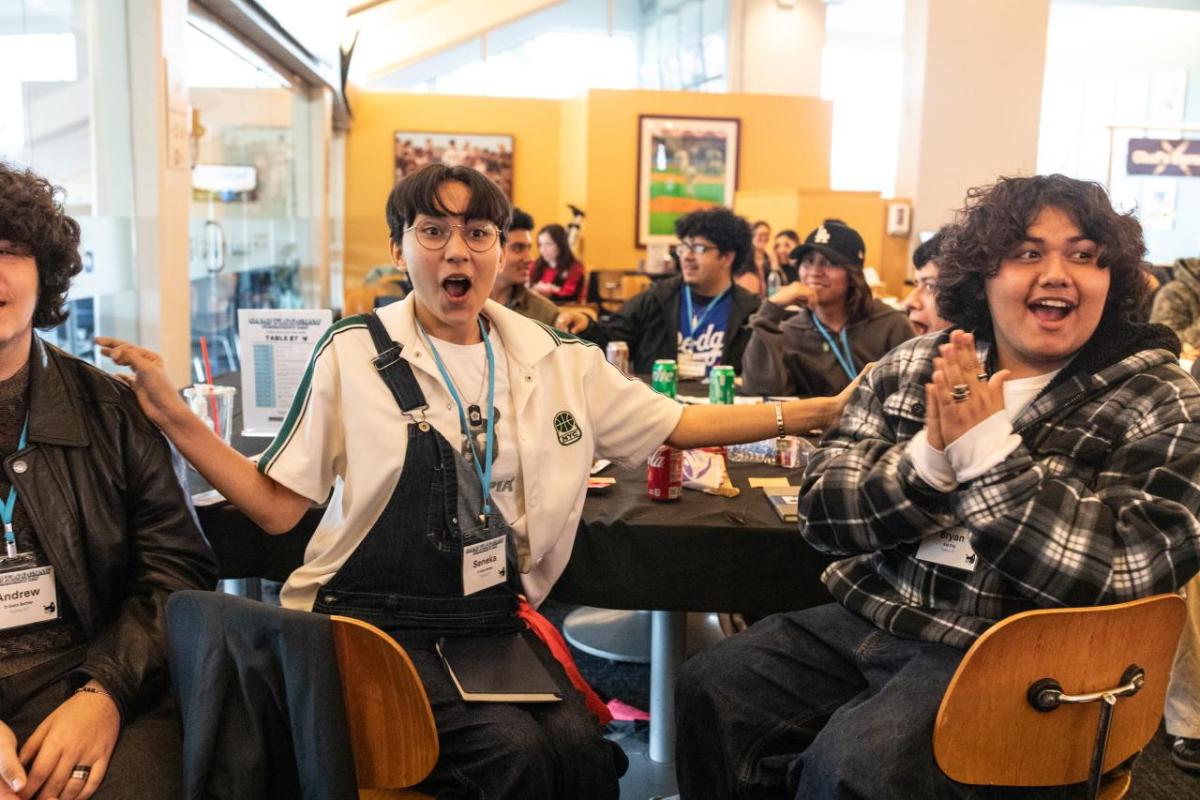 Students smiled as they learned they will each receive a two-day pass to the sold-out Camp Flog Gnaw Carnival, 