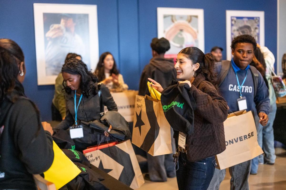 Attendees left with GOLF WANG merch and Converse sneakers.