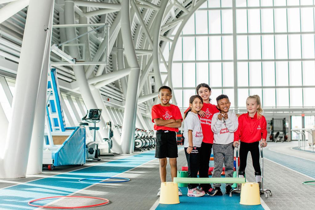 Children in a gym.