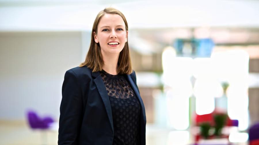 Caroline Berns in an office setting