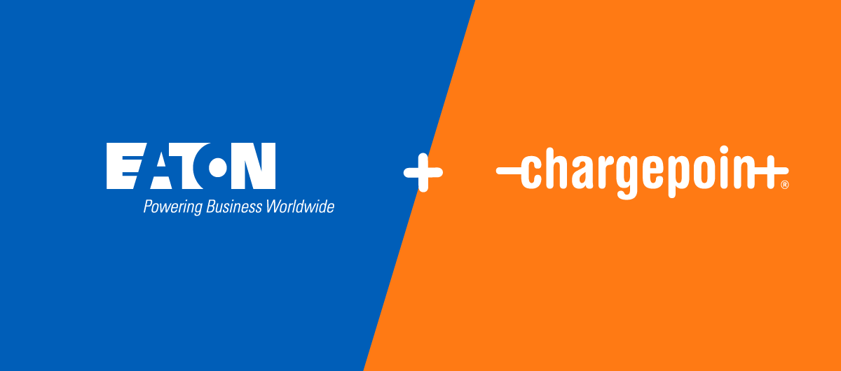 Eaton and Chargepoint logos