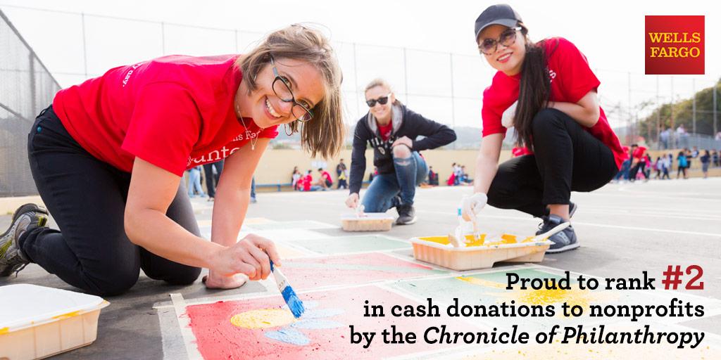 Wells Fargo No. 2 Corporate Cash Giver in Chronicle of Philanthropy Rankings