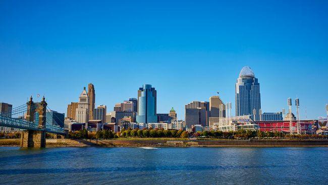 Cincinnati skyline.