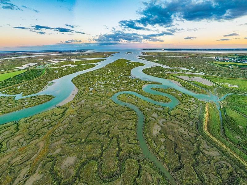 river flowing into ocean