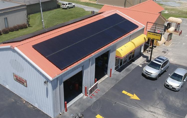 Shifting Gears to Solar, a solar and battery storage system on MB Reps’ roof