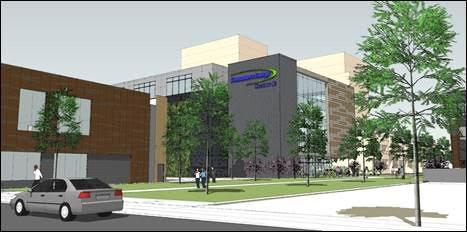 A rendering from Rockford Construction of the planned new Grand Rapids headquarters building for Consumers Energy.