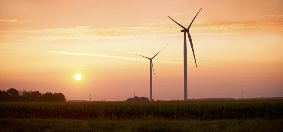 Turbines at Consumers Energy's Cross Winds® Energy Park generate energy. Switch and General Motors are the first two Michigan companies to take part in a new Consumers Energy program that provides them with renewable energy.