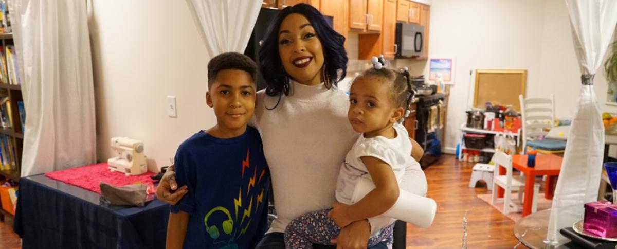 Simone Scott and her children, Caron Owens and Chemora Butler, have been living at the Conway Center in Washington, D.C., since November 2018.