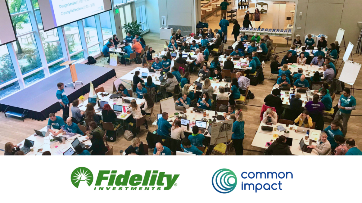 Conference room of Fidelity skills-based volunteers