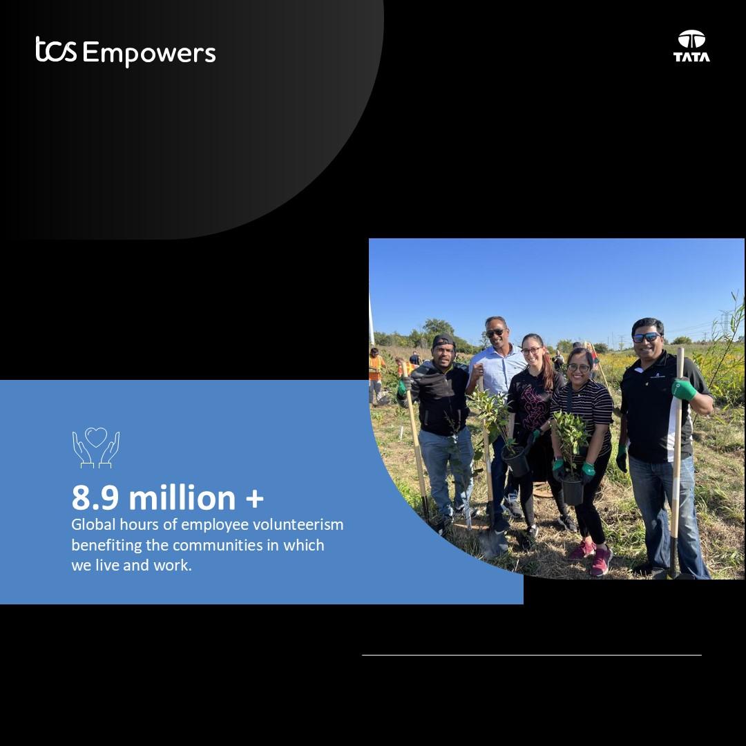8.9 million global hours of employee volunteerism