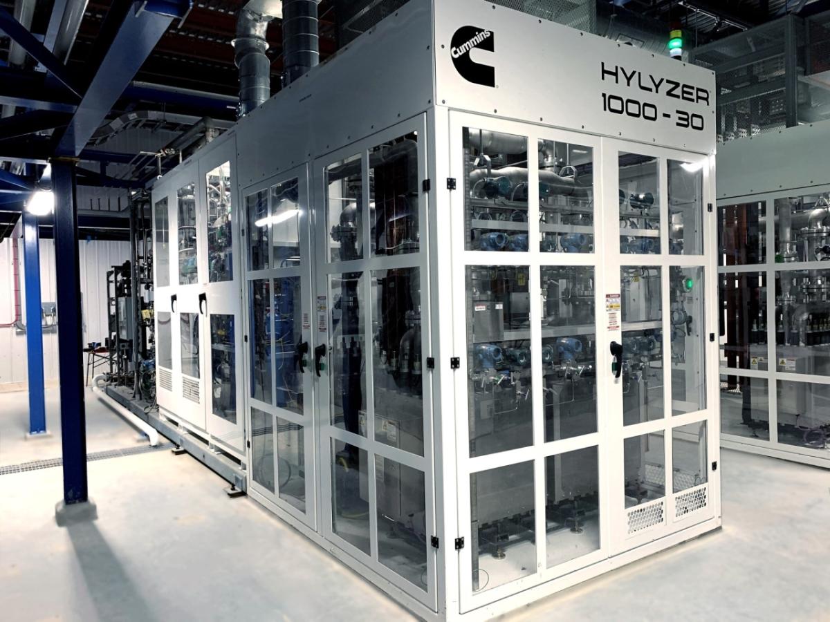 The Florida project will use five Cummins HyLYZER-1000 PEM electrolyzers.