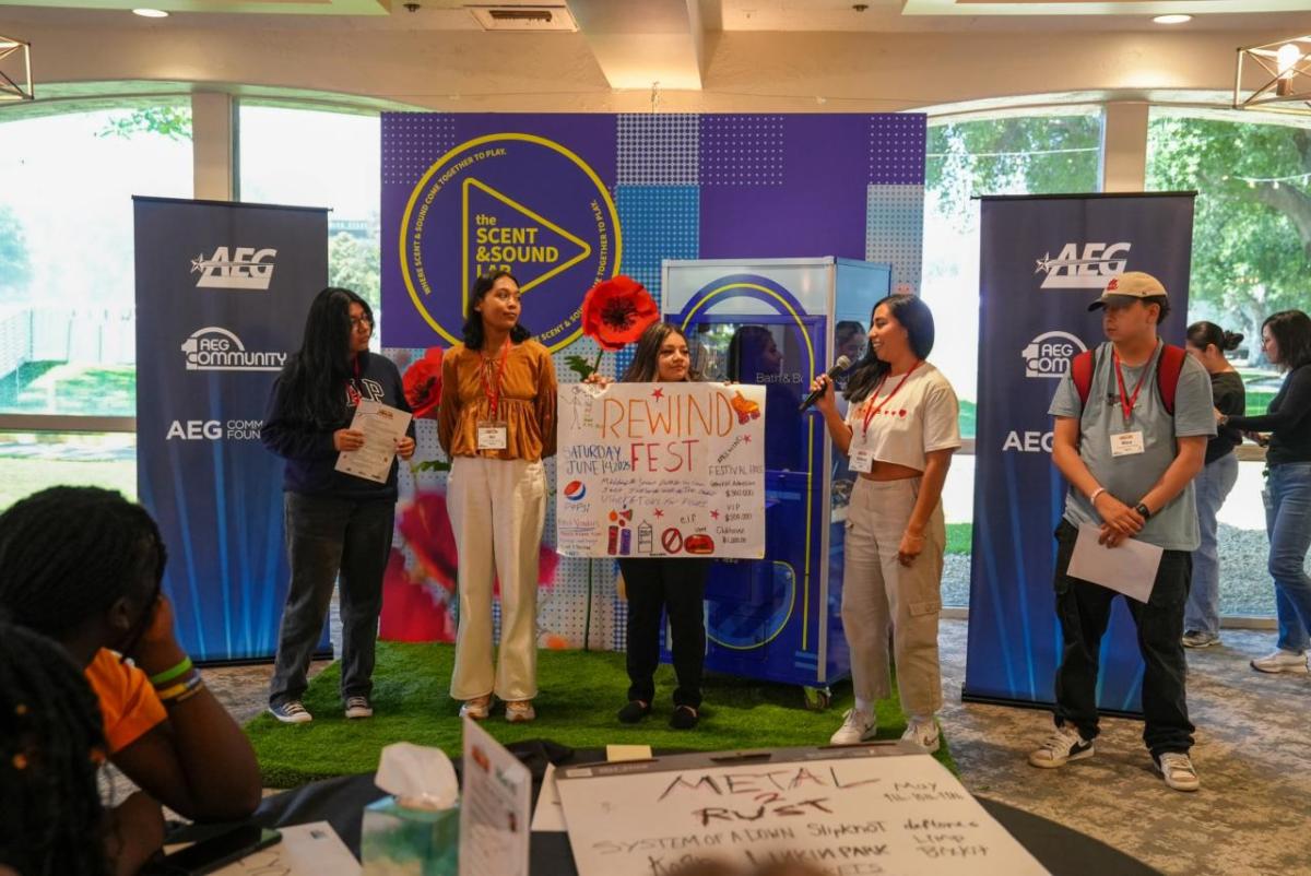 Students presented their festivals to industry professionals. 