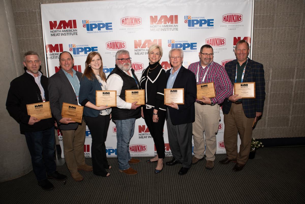 Smithfield Foods, Inc. accepts 58 environmental achievement awards, 34 workplace safety awards, and the Foundation for Meat and Poultry Research and Education’s Scientific Achievement Award at the North American Meat Institute’s (NAMI) 2019 International Production and Processing Expo.