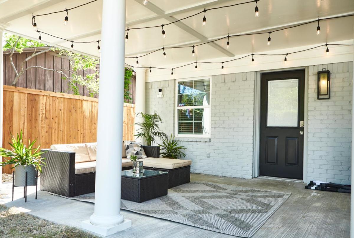 The renovated patio at the new Dallas Hope Center