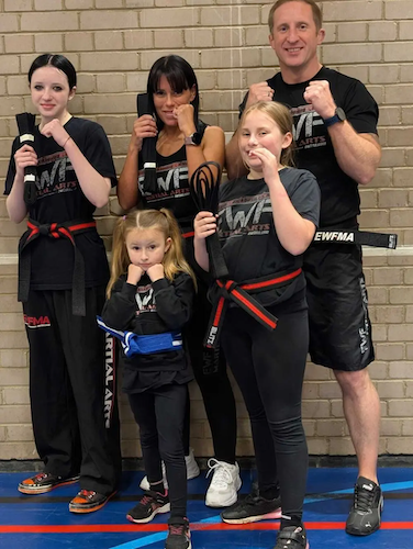 Daniel Smith at his Dojo with students.