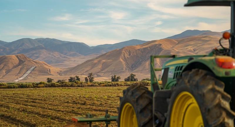 Tractor shown in a field.