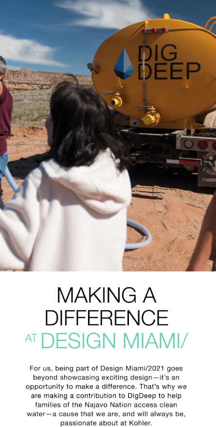 Woman in front of DigDeep water truck