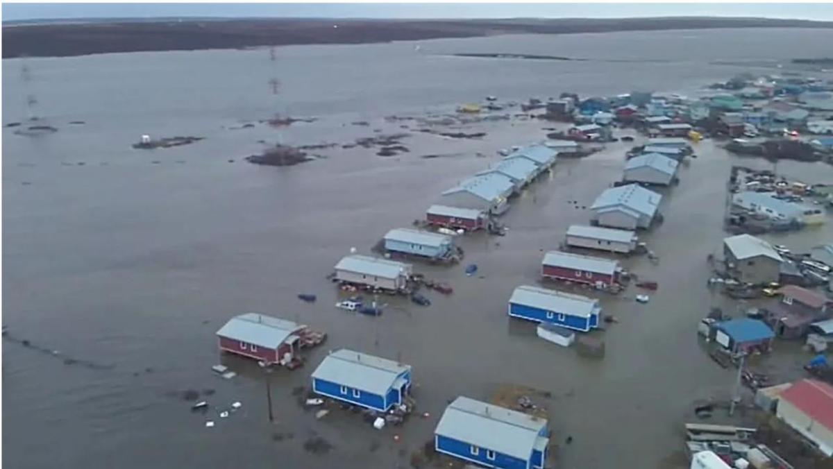 Flooding in western Alaska has prompted more than 1,000 people to evacuate. (Photo by the Alaska Division of Homeland Security and Emergency Management)