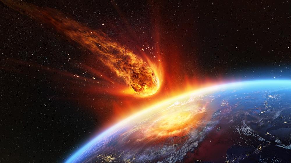 fiery comet speeding toward Earth