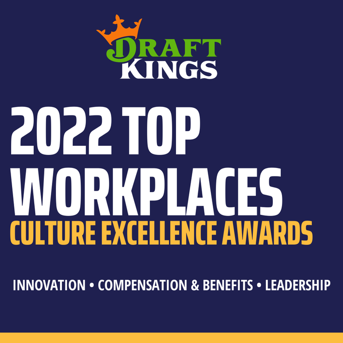 DraftKings 2022 Top Workplaces cultural Excellence Awards logo